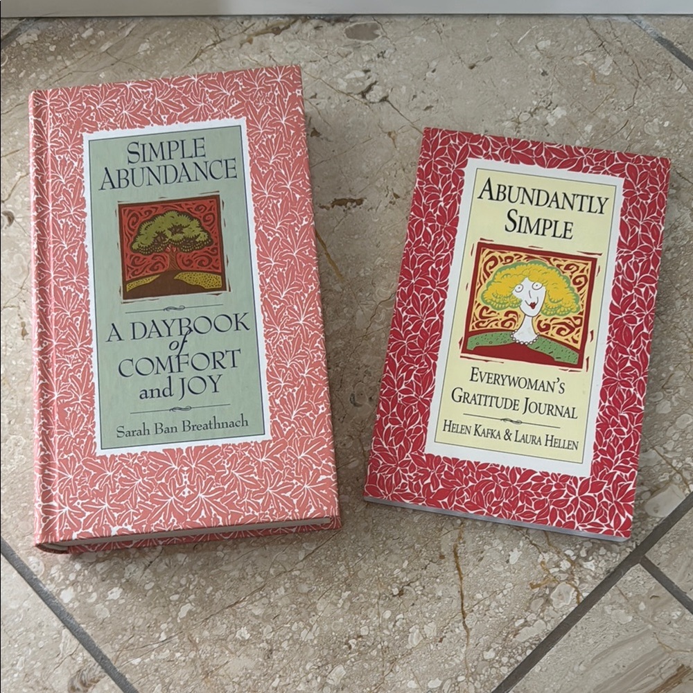 Simple Abundance & Abundantly Simple Gratitude Journal -Set of 2 Hardcover Books